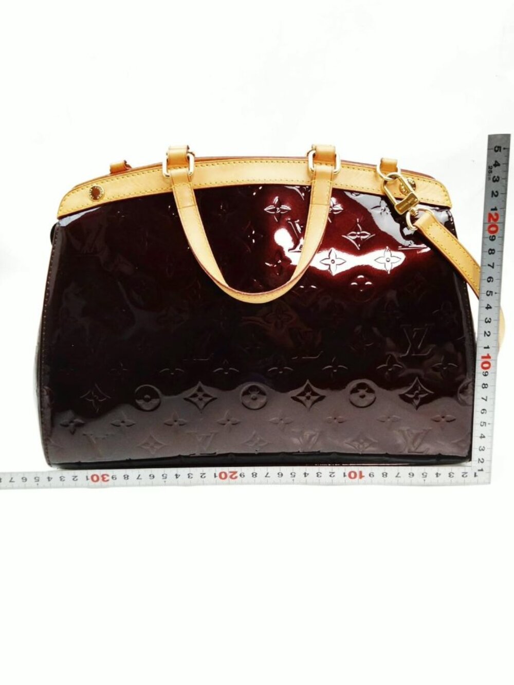 Authentic Louis Vuitton Brea MM Vernis Amarante Satchel Bag - Picture 3 of 9